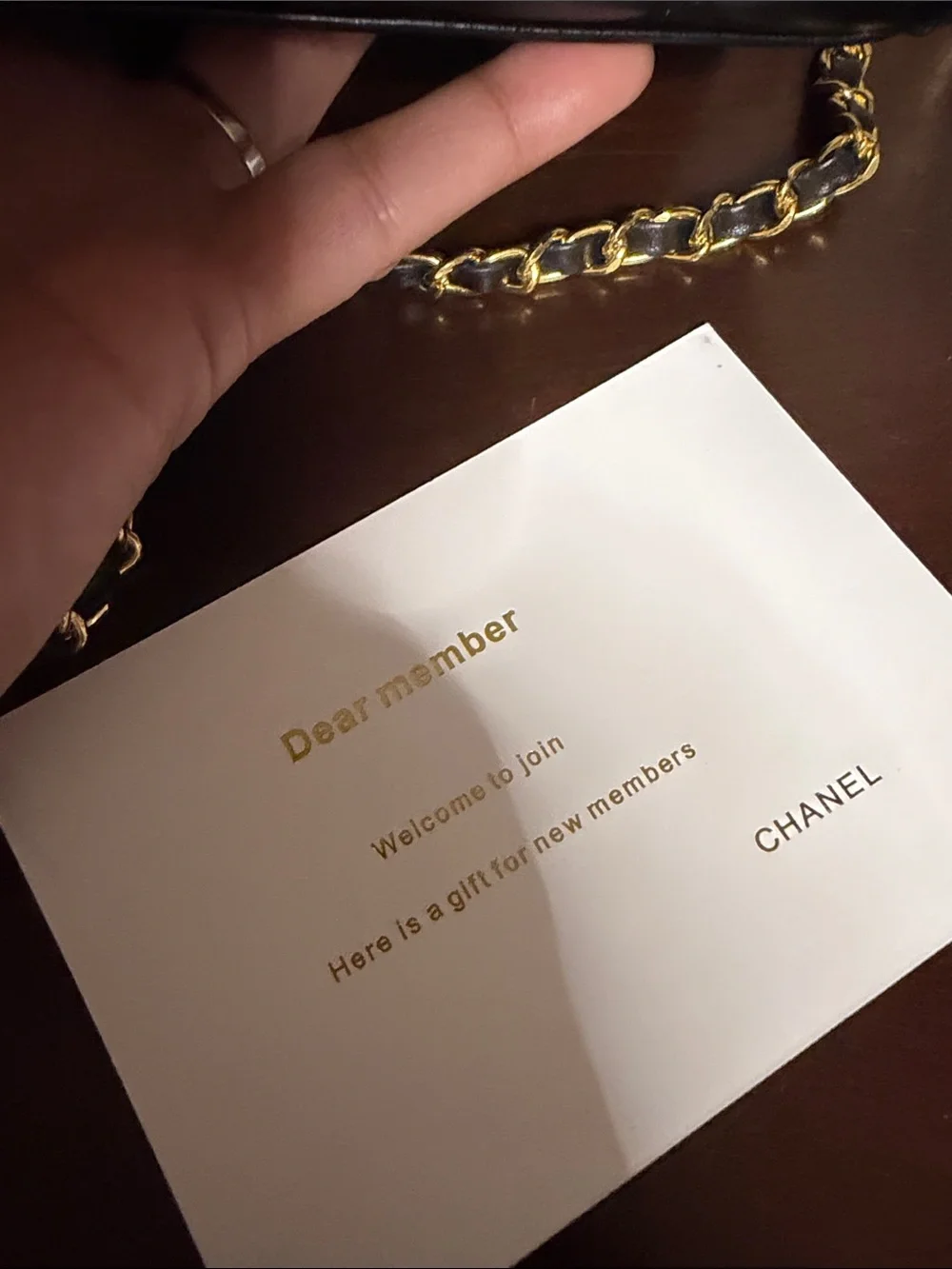 GWP CHANEL / VIP /novelty Black Quilted Mini Chain Top-Handle Bag with Gold CC.